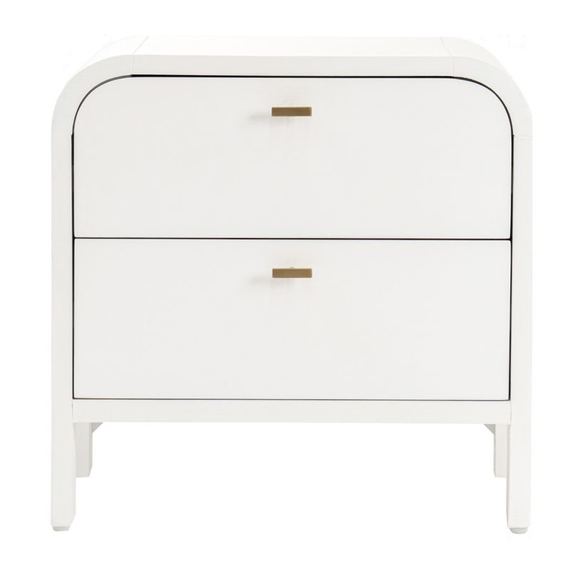 White lacquer deals bedside table