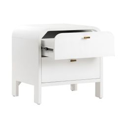 Chisholm Oak Bedside Table - White