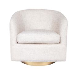 Belvedere Swivel Arm Chair - Natural Tweed