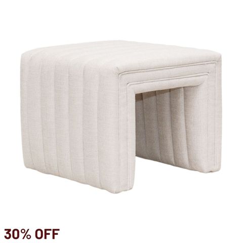 Savoy Stool - Natural Linen