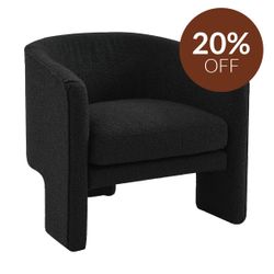 Kylie Arm Chair - Black Onyx Boucle