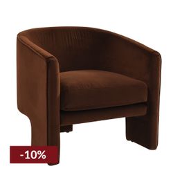 Kylie Arm Chair - Dark Chocolate Velvet