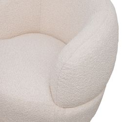 Tubby Swivel Arm Chair - Ivory Boucle