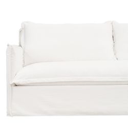 Cove 3 Seater Slip Cover Sofa - White Linen