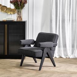 Ambrose Arm Chair - Black Onyx Boucle