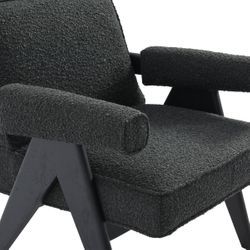 Ambrose Arm Chair - Black Onyx Boucle