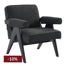 Ambrose Arm Chair - Black Onyx Boucle