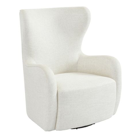 Aaron Swivel Arm Chair - Natural Linen