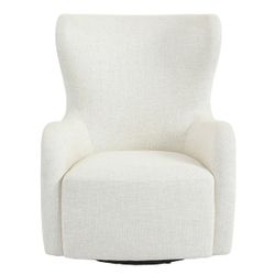 Aaron Swivel Arm Chair - Natural Linen