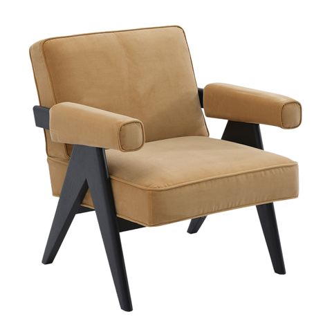 Ambrose Arm Chair - Ochre Velvet