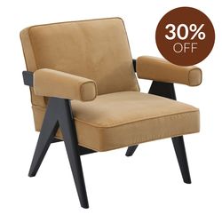 Ambrose Arm Chair - Ochre Velvet