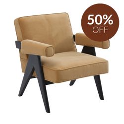 Ambrose Arm Chair - Ochre Velvet