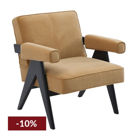 Ambrose Arm Chair - Ochre Velvet