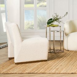 Beau Occasional Chair - White Boucle