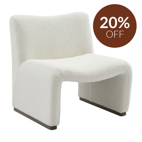 Beau Occasional Chair - White Boucle