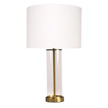East Side Table Lamp - Brass with White Shade