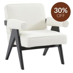 Ambrose Arm Chair - White Boucle