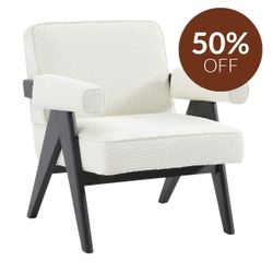 Ambrose Arm Chair - White Boucle
