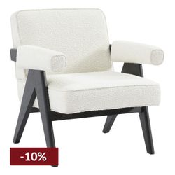 Ambrose Arm Chair - White Boucle