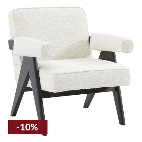 Ambrose Arm Chair - White Boucle