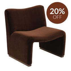 Beau Occasional Chair - Dark Chocolate Velvet