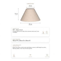 Messina Empire Shade - Small Natural