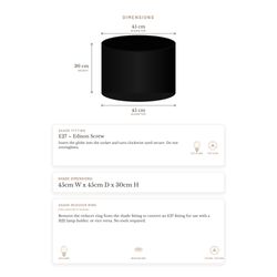 Larissa Drum Shade - Large Black