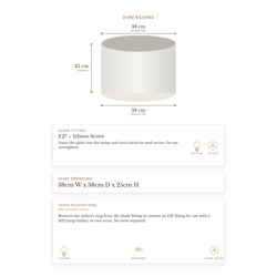 Larissa Drum Shade - Medium White