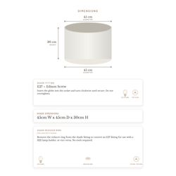 Larissa Drum Shade - Large White