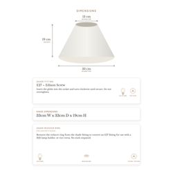 Messina Empire Shade - Small White