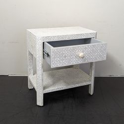 Zanzi  Bedside Table - Grey - OUTLET NSW