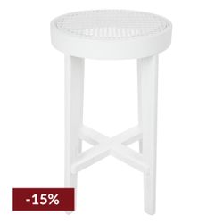 Cape Byron Rattan Kitchen Stool - White