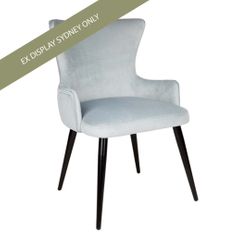 Dorsett Dining Chair - Cloud Blue Velvet - OUTLET NSW 1 CHAIR ONLY