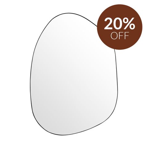 Pollock Wall Mirror - Small Black