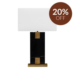 Nazare Marble Table Lamp - Black