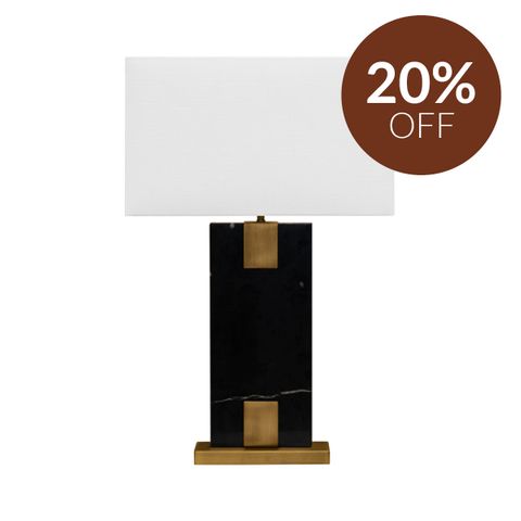 Nazare Marble Table Lamp - Black