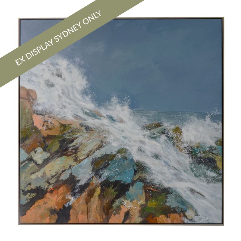 Crashing Waves Oil on Canvas Painting - OUTET