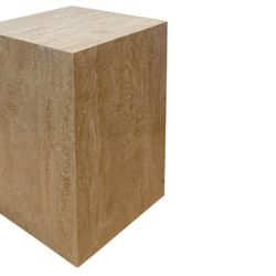 Hendrix Travertine Side Table