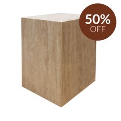 Hendrix Travertine Side Table