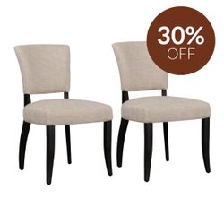 Noah Dining Chair Set of 2 - Natural Linen
