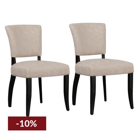 Noah Dining Chair Set of 2 - Natural Linen