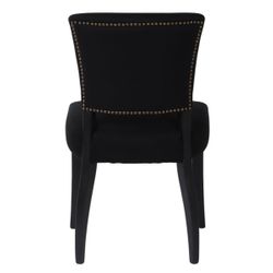 Noah Dining Chair Set of 2 - Black Cotton