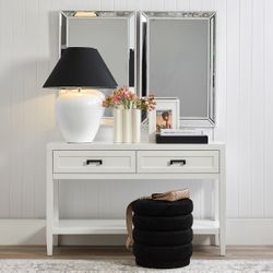 Zeta Wall Mirror - Medium White