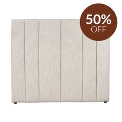 Soho Double Bedhead - Off White Linen