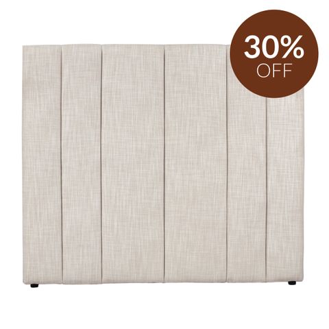 Soho Double Bedhead - Off White Linen