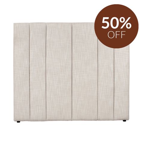 Soho Double Bedhead - Off White Linen