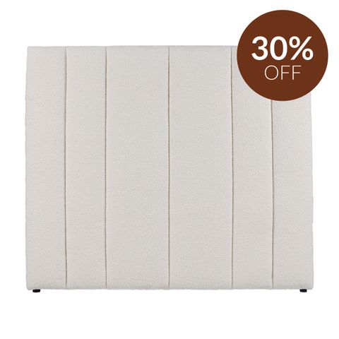 Soho Double Bedhead - White Boucle