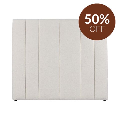 Soho Double Bedhead - White Boucle