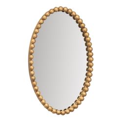 Esme Oval Wall Mirror - Gold Leaf