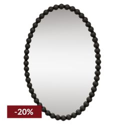 Esme Oval Wall Mirror - Black